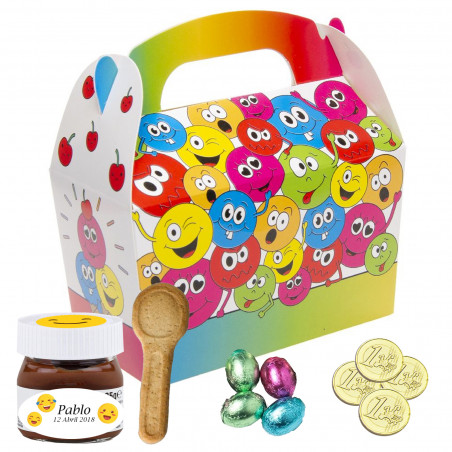 Emojis caja con chocolates