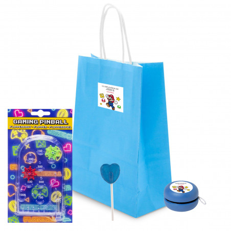 Super Mario Bros bolsa de cumpleaños personalizada