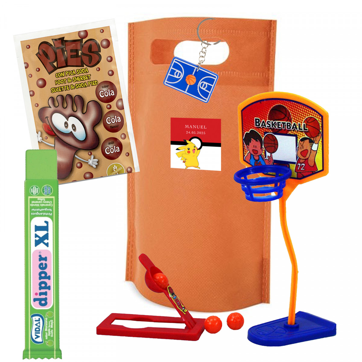 Pokemon bolsa de cumpleaños con regalos y chuches