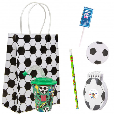 Bluey y Bingo detalle para invitados con temática fútbol