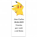 Pokemon, etiqueta personalizada para eventos 13x5cm