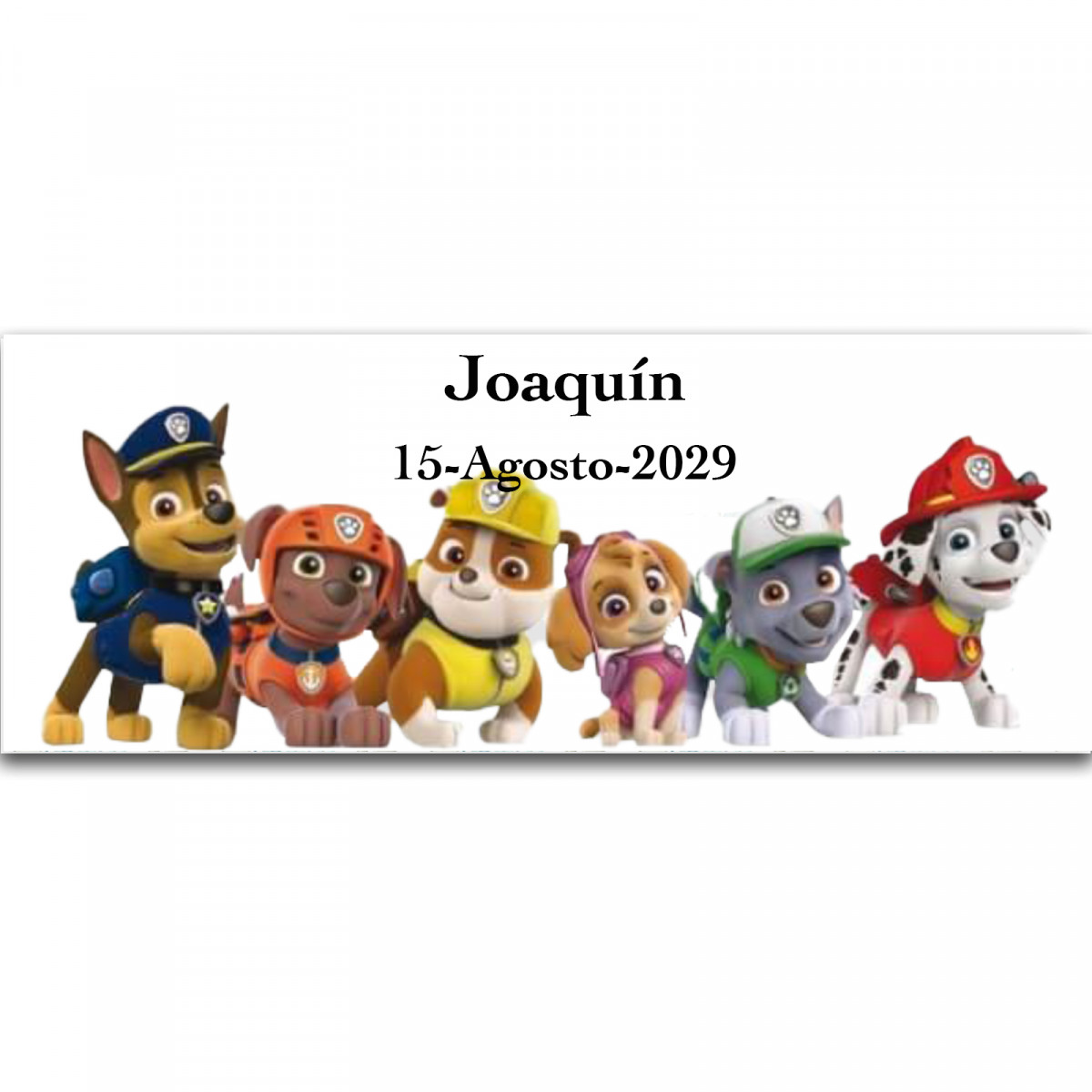 Patrulla Canina adhesivo horizontal 13x5cm