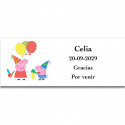 Peppa Pig adhesivo personalizado alegre y colorido 13x5cm