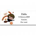 Harry Potter adhesivo personalizado con magia 13x5cm