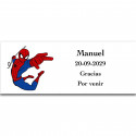 Spiderman, adhesivo personalizado de superhéroes 13x5cm