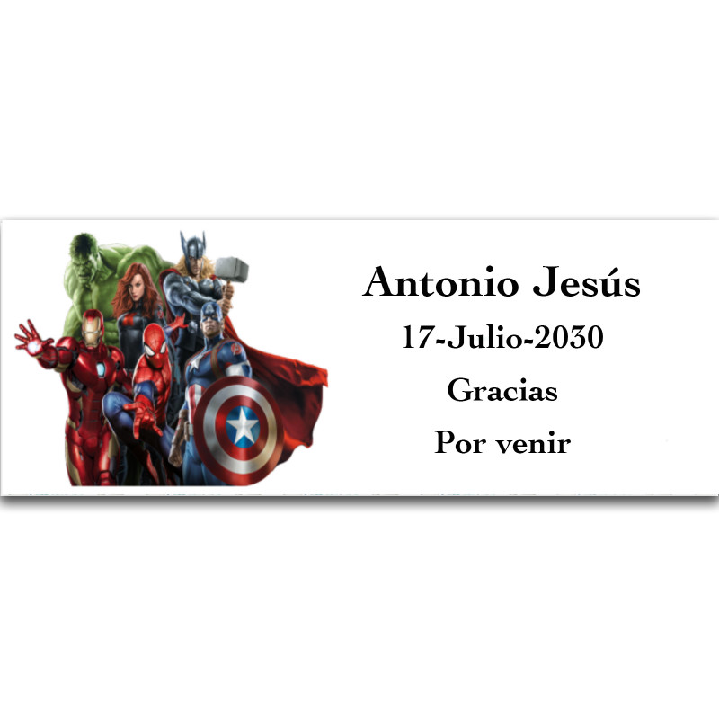 Avengers adhesivo personalizado de personajes populares 13x5cm