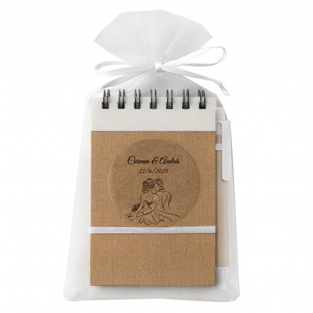 Ideas personalizadas para bodas libreta con bolígrafo