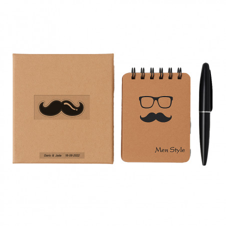 Detalles invitados hombres libretas personalizadas