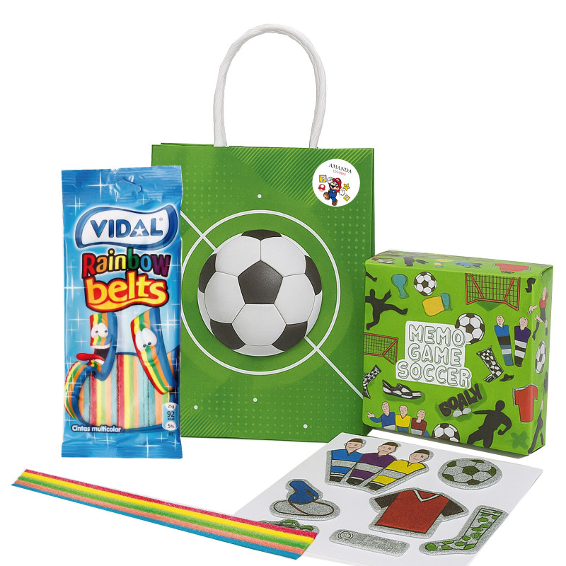 Súper Mario Bros con Detalles de Fútbol en Bolsa Futbolera