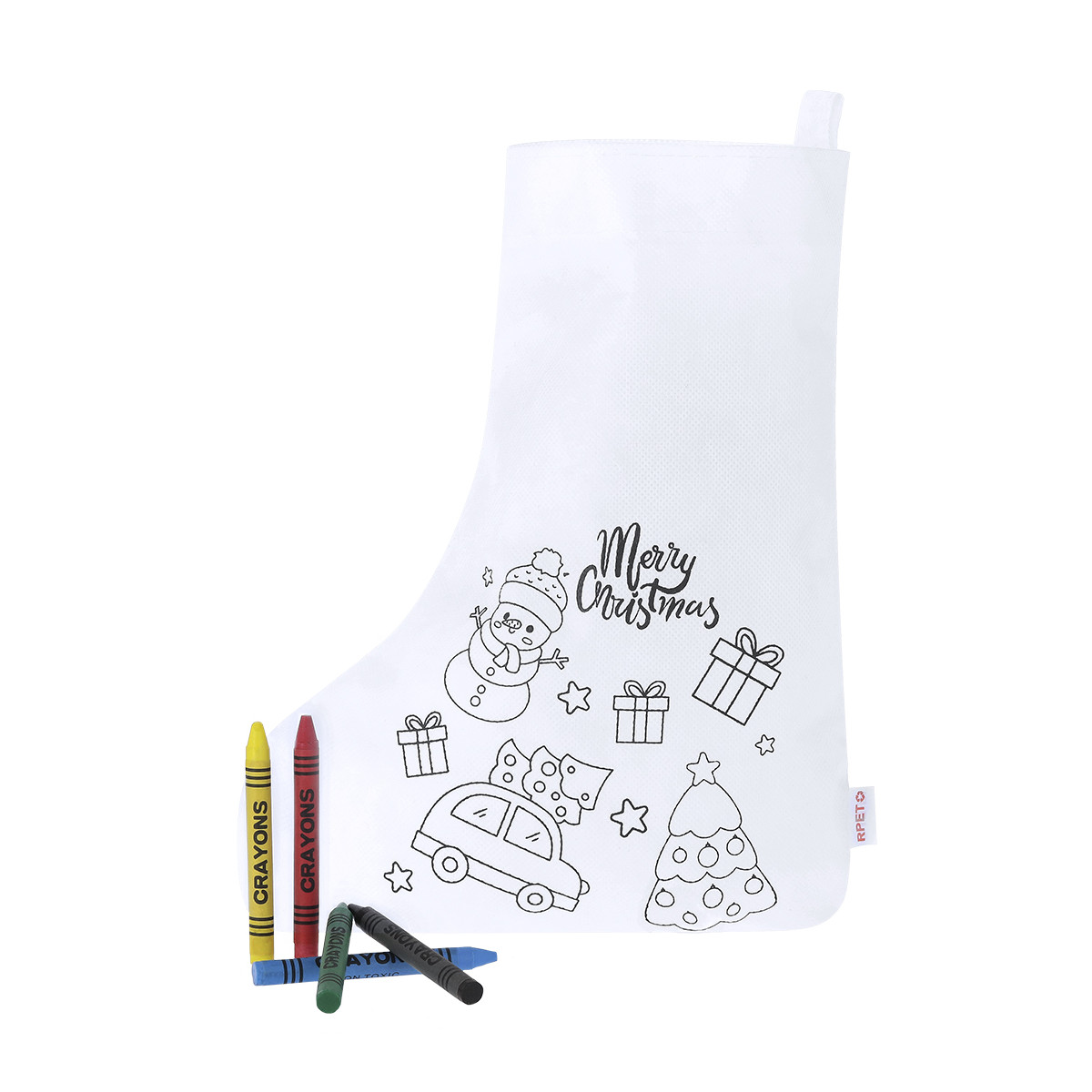 Calcetín de Navidad para colorear