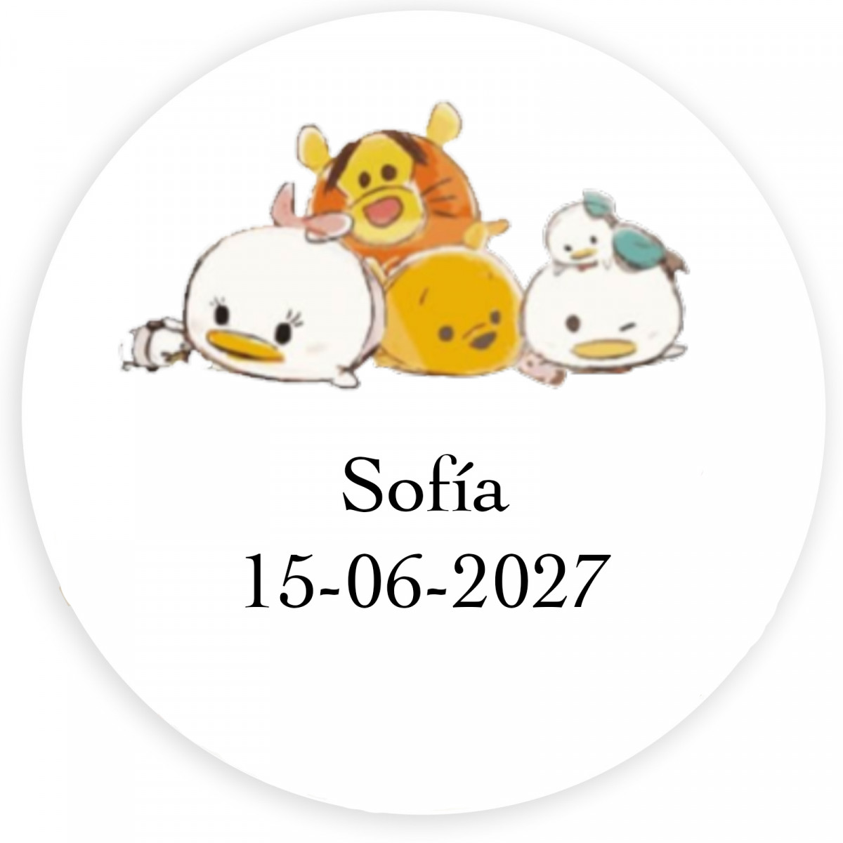 Disney adhesivo personalizado 5cm para tus eventos