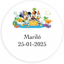 Disney adhesivo personalizado para eventos infantiles 5cm