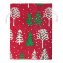 Bolsa roja con motivos navideños