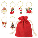 Set de 6 aros Navideños para copas