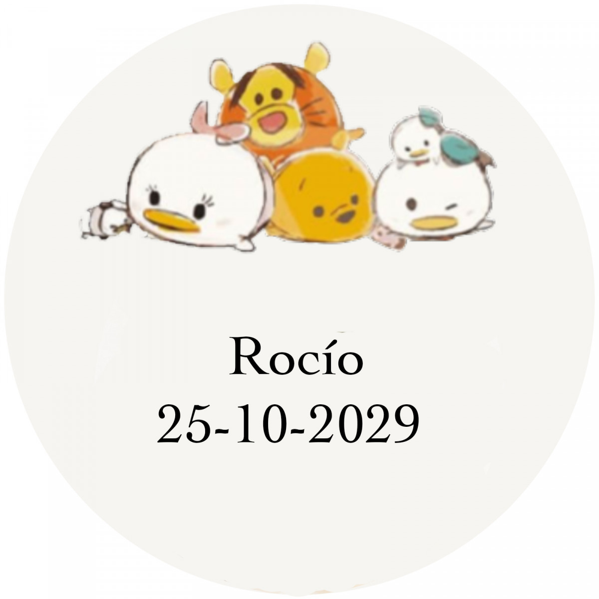 Disney etiqueta adhesiva de fondo transparente 5cm