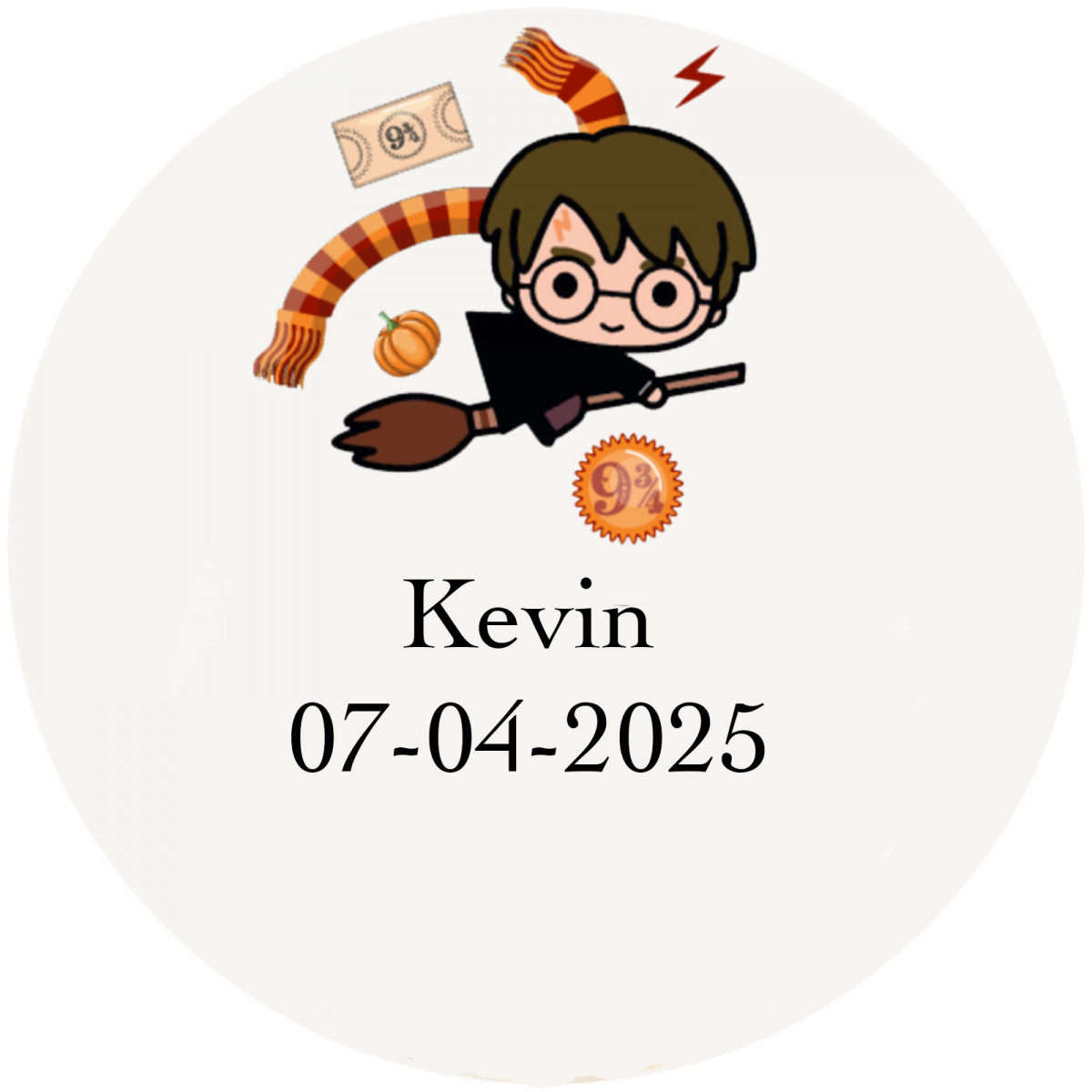Harry Potter adhesivo personalizado para eventos mágicos 5cm transparente