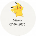 Pokemon etiqueta adhesiva para eventos 5cm transparente