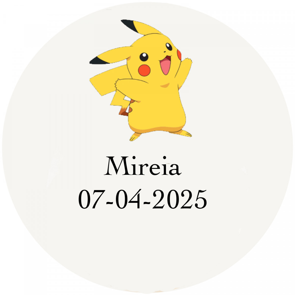Pokemon etiqueta adhesiva para eventos 5cm transparente