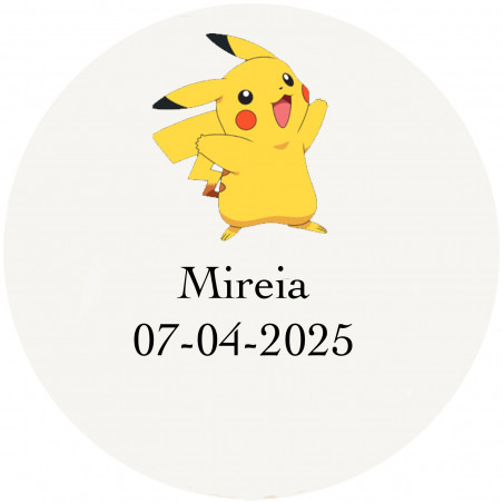 Pokemon etiqueta adhesiva para eventos 5cm transparente