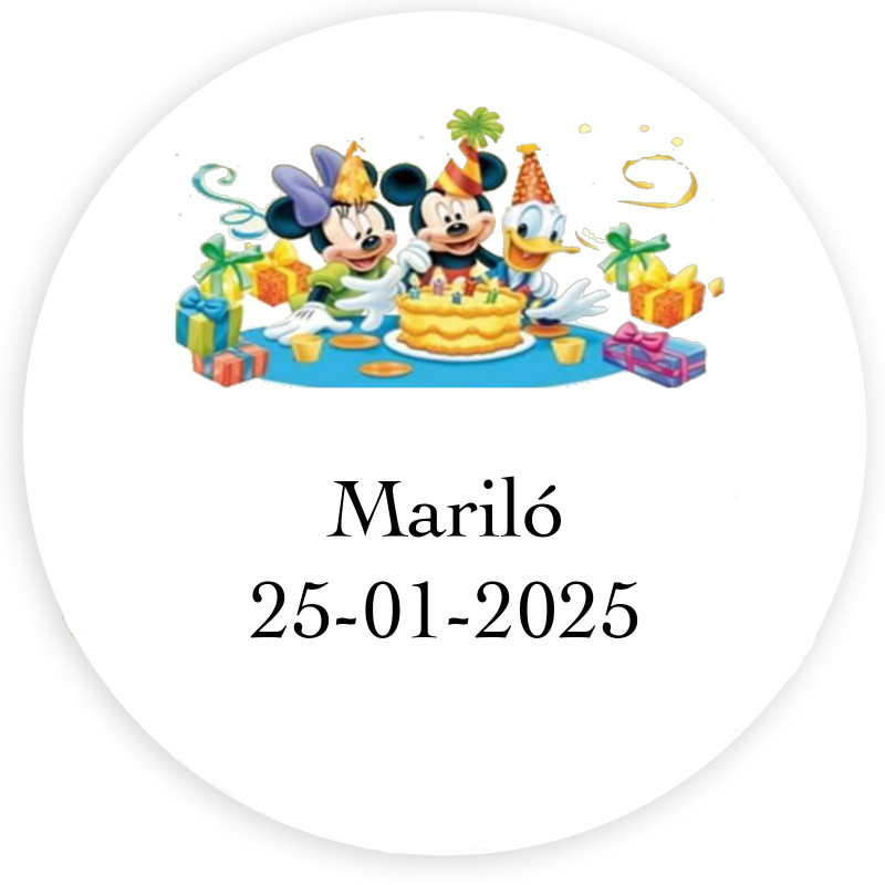 Disney adhesivo personalizado temático para decorar 3cm