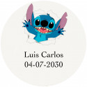 Stitch adhesivo personalizado con fondo transparente 3cm