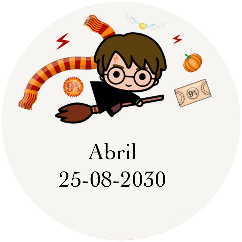 Harry potter adhesivo personalizado mágico de 3cm transparente
