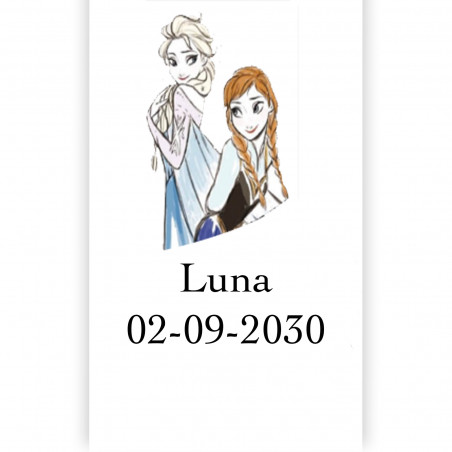 Frozen adhesivo vertical 3x5cm para decorar