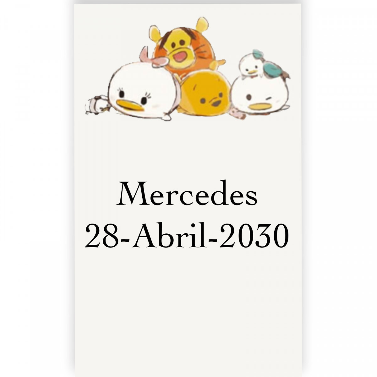 Disney etiqueta adhesiva vertical 3x5cm transparente