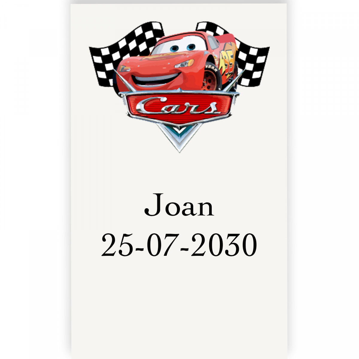 Cars etiqueta adhesiva para decorar transparente de 3x5cm