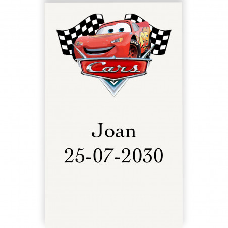 Cars etiqueta adhesiva para decorar transparente de 3x5cm