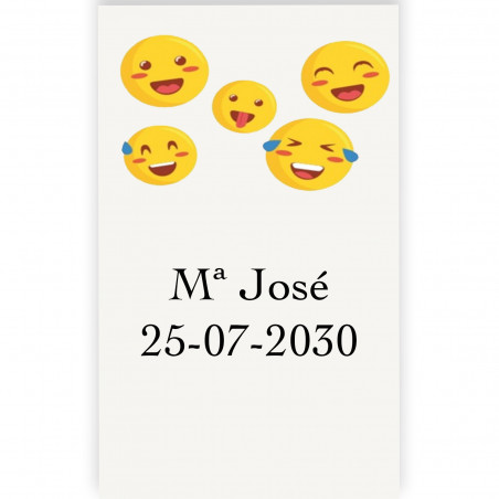 Emojis adhesivos originales y divertidos personalizados fondo transparente 5x3cm