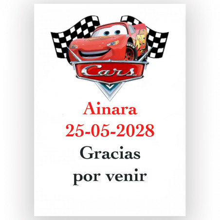 Cars pack de regalos infantiles para eventos