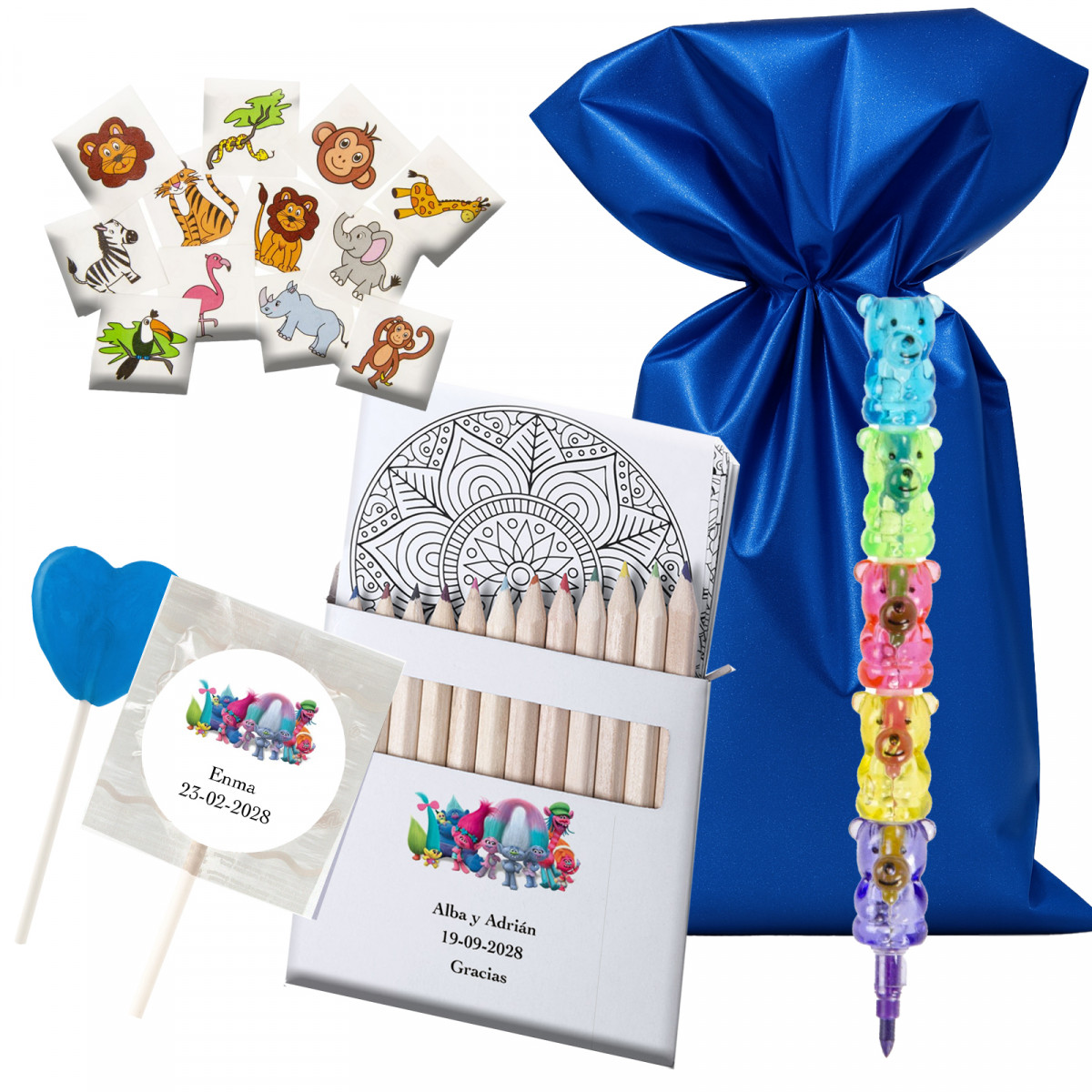 Trolls pack con artículos de papelería para niños