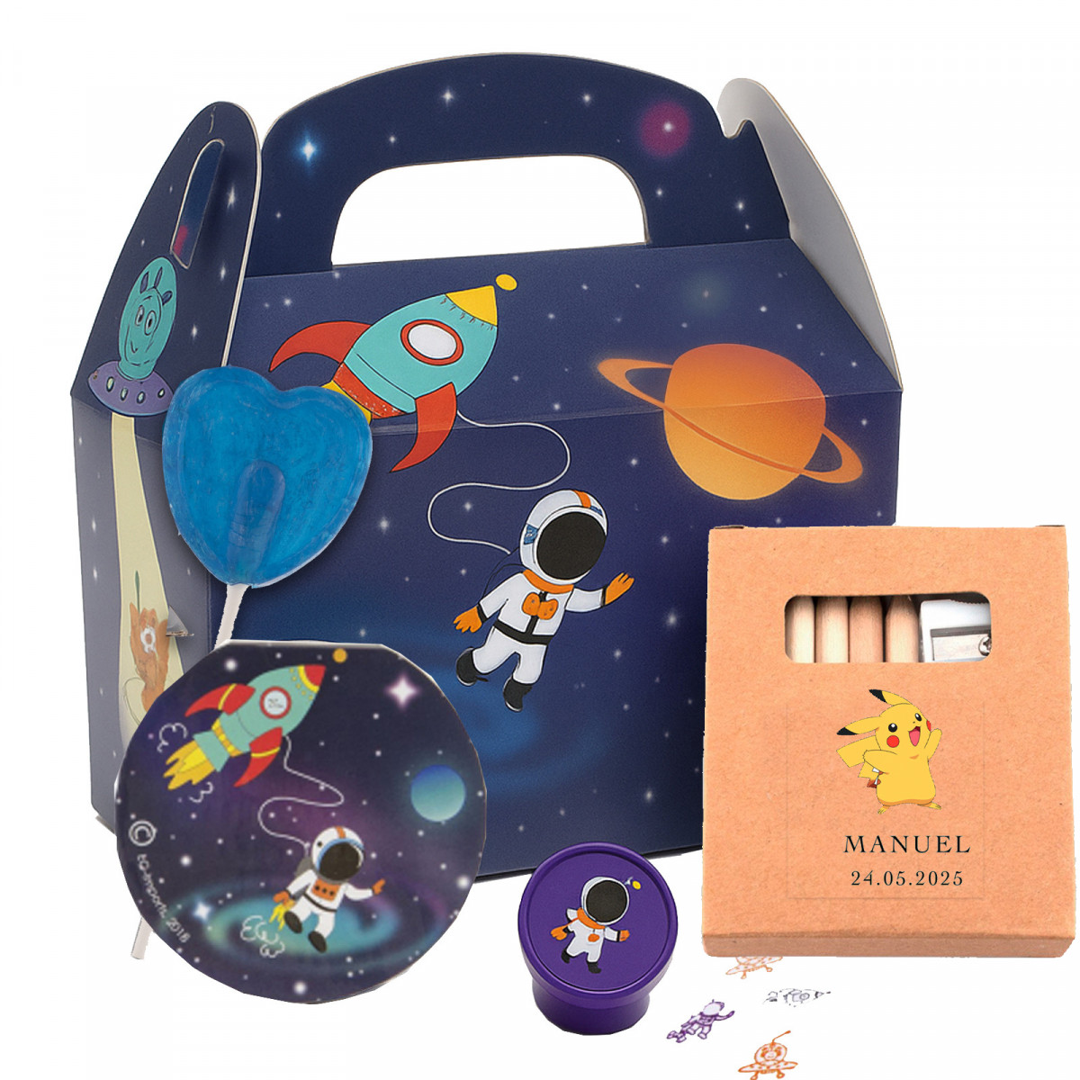 Pokemon caja con regalos para fiestas infantiles