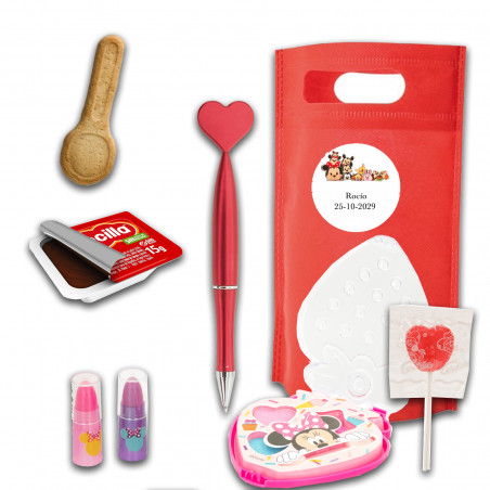 Disney, bolsa Minnie con set de maquillaje y detalles de niña
