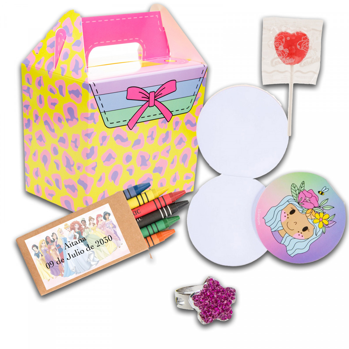 Princesas, pack con regalos para fiestas infantiles