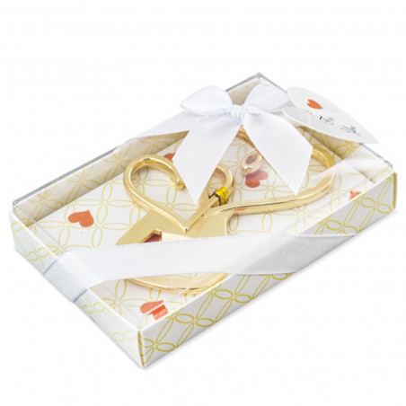 Abridor de botellas dorado corazón