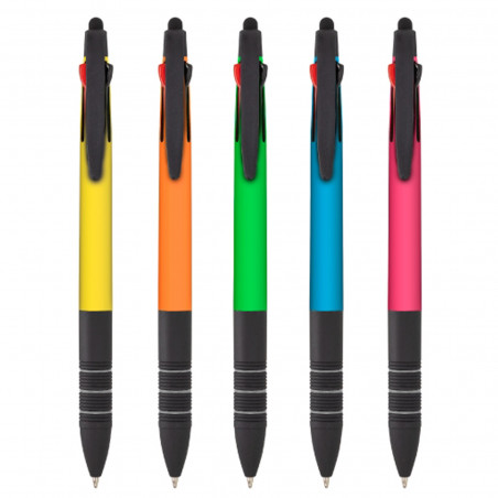 Bolígrafos con tinta azul, negra y roja, pack de 5 unidades