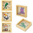 Laberinto de madera en set de 5 unidades diferentes