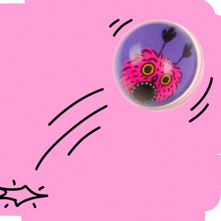 Pelota saltarina monstruo de 3cm