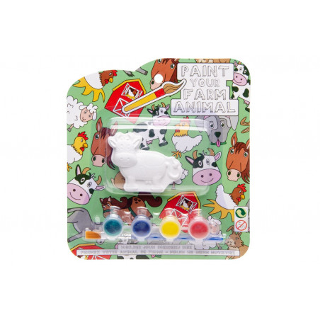 Set para pintar escayola infantil, animal de granja