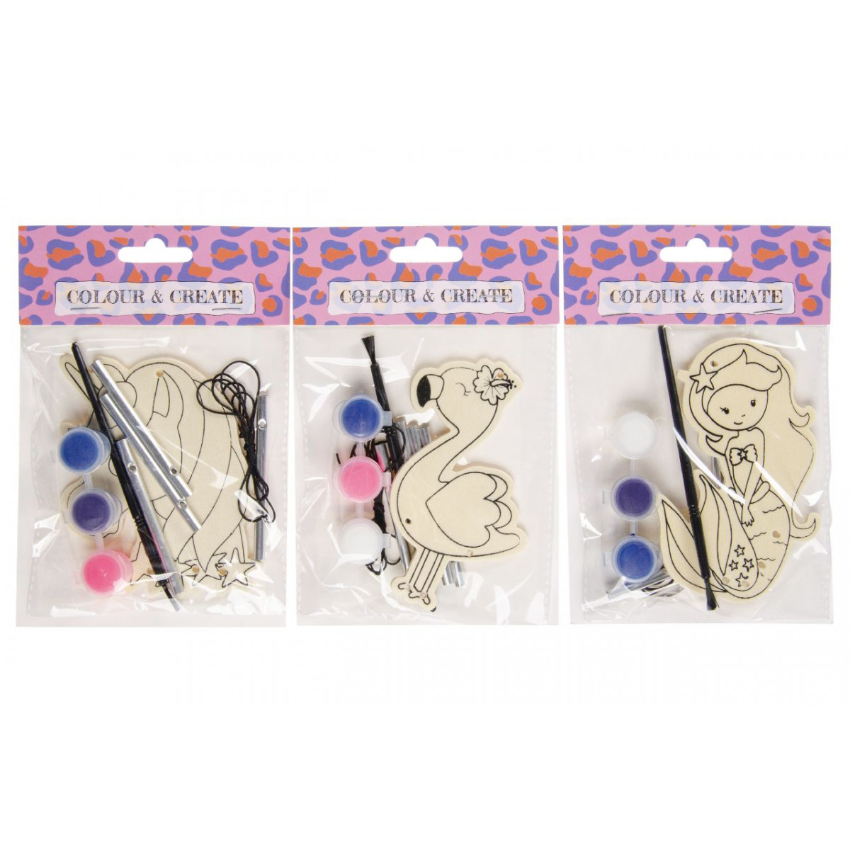 Set de pintura con figura de madera para niños