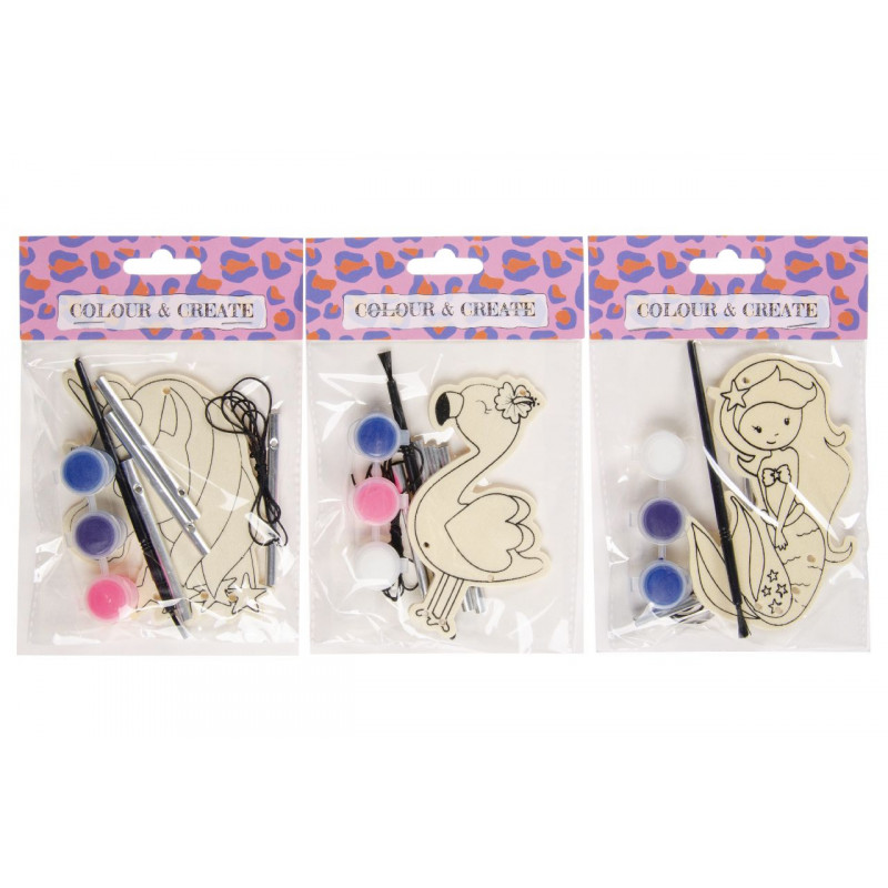 Set de pintura con figura de madera para niños