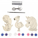Set de pintura con figura de madera para niños