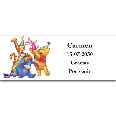 Winnie the Pooh, bolsa con productos infantiles y diseño personalizado