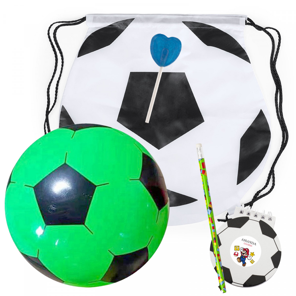 Super Mario Bros set futbolero personalizado