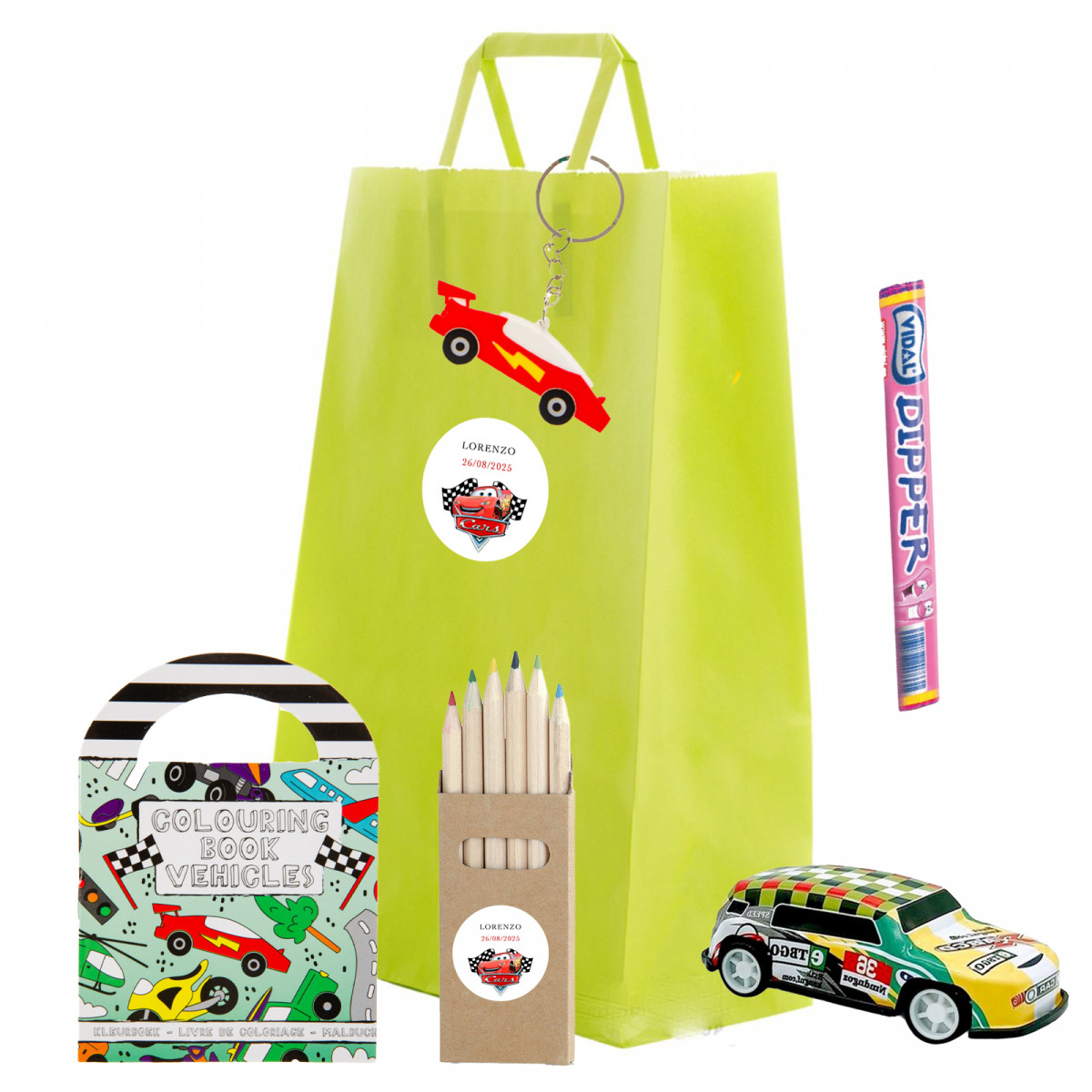 Cars pack infantil personalizado para invitados niños