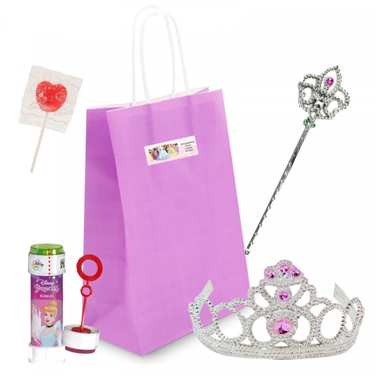 Princesas bolsa personalizada con detalles para niñas