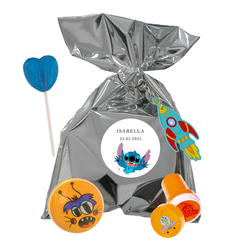 Stitch detalles divertidos para piñatas con piruleta
