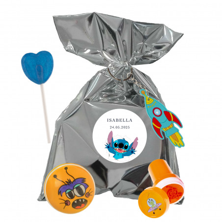 Stitch detalles divertidos para piñatas con piruleta
